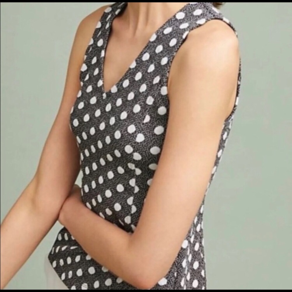 Anthropologie Maeve Polka Dot Tank Top